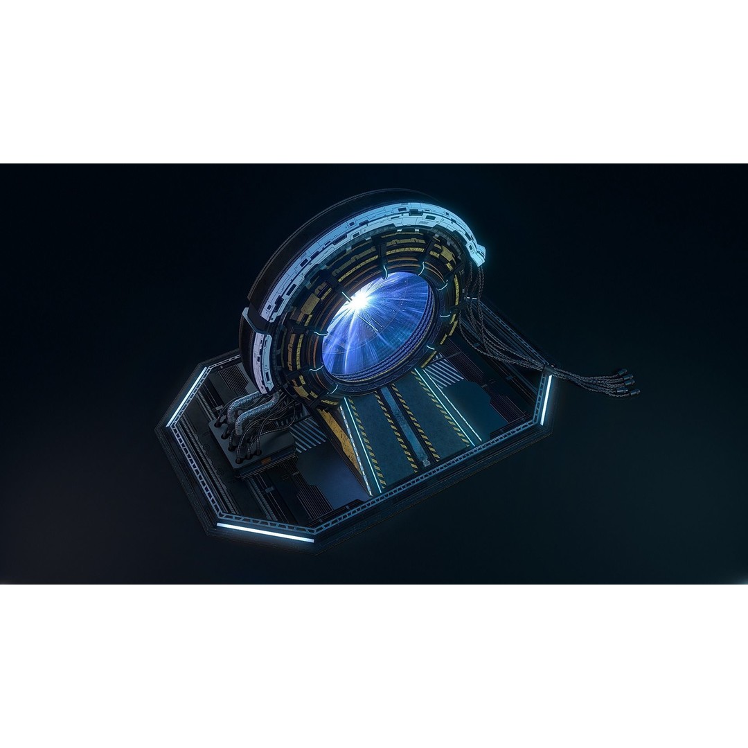 Sci-Fi Portals 3D Model – PBR Textured Time Travel Devices, FBX - View 5