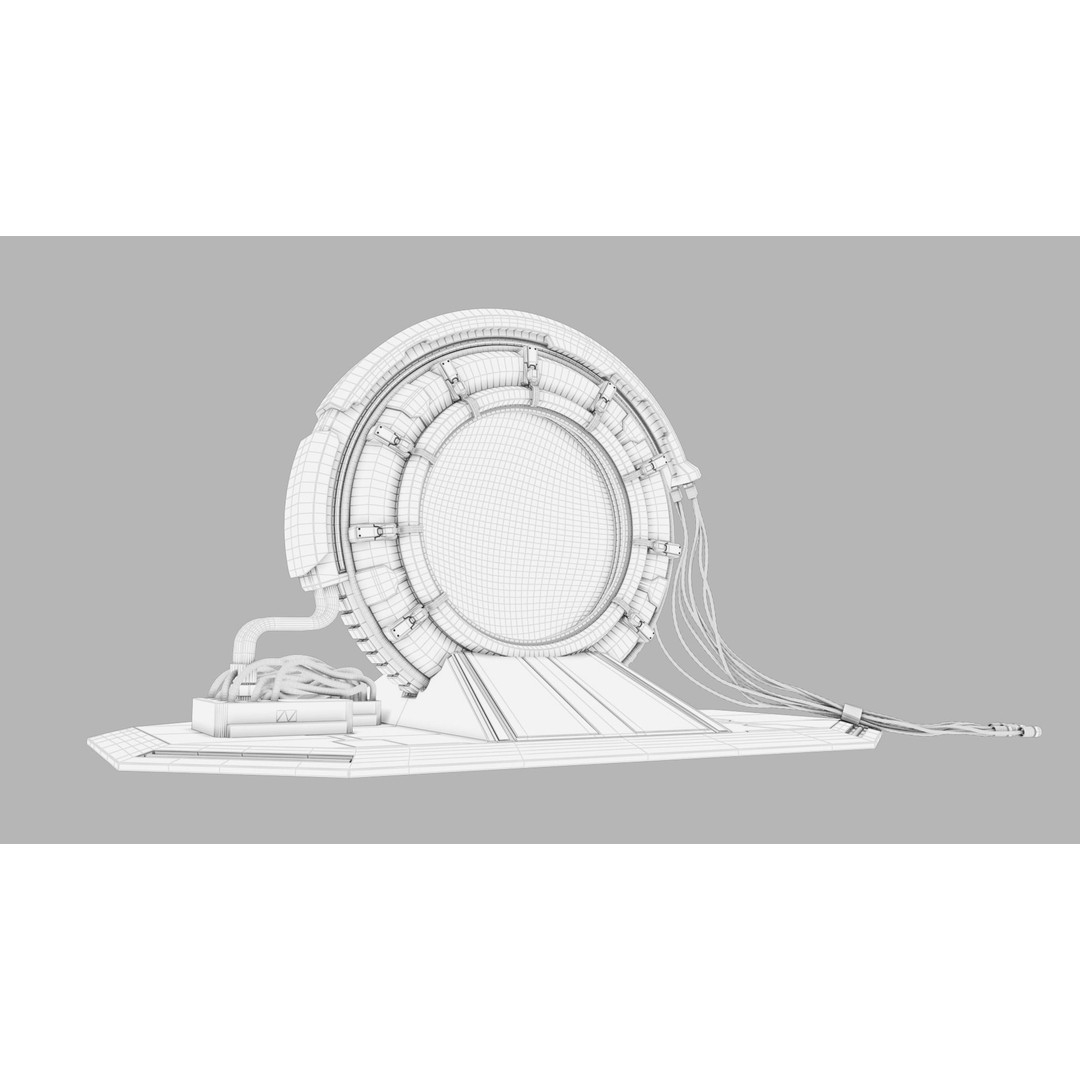 Sci-Fi Portals 3D Model – PBR Textured Time Travel Devices, FBX - View 6