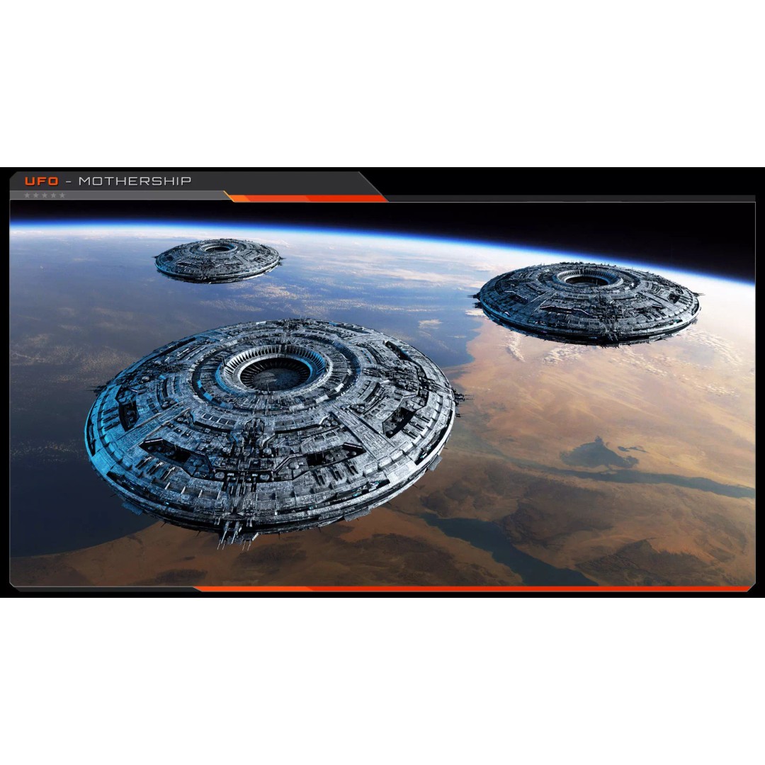 UFO MotherShip 3D Model – Low Poly Sci-Fi Spaceship, FBX, OBJ - View 3
