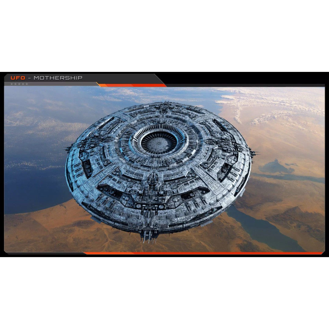 UFO MotherShip 3D Model – Low Poly Sci-Fi Spaceship, FBX, OBJ - View 5