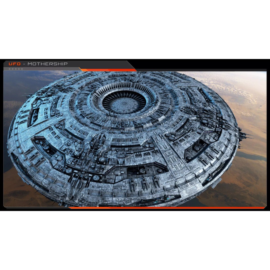 UFO MotherShip 3D Model – Low Poly Sci-Fi Spaceship, FBX, OBJ - View 6