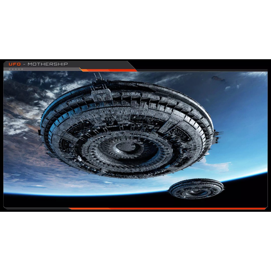 UFO MotherShip 3D Model – Low Poly Sci-Fi Spaceship, FBX, OBJ - View 8