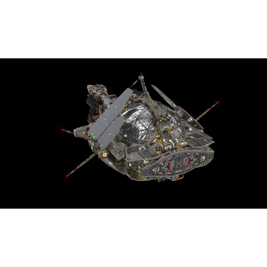 Civilian DROMEDARY Fission Drive Section 3D Model – PBR Textured, FBX