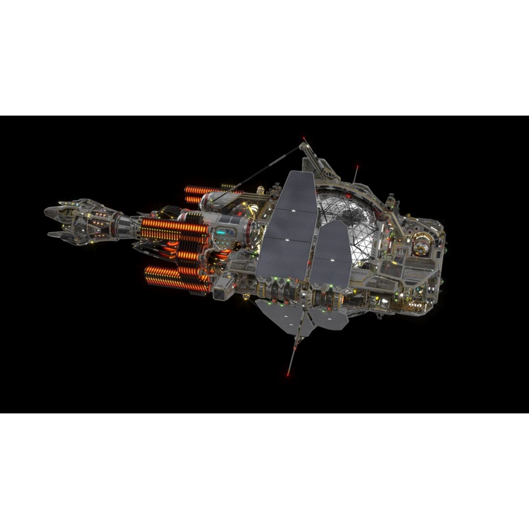 Civilian DROMEDARY Fission Drive Section 3D Model – PBR Textured, FBX - View 10