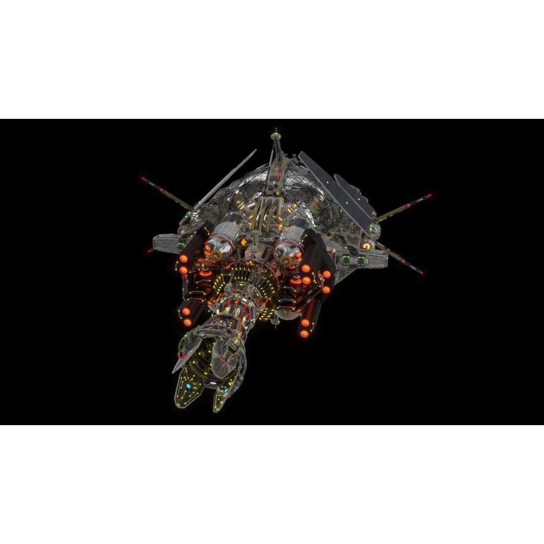 Civilian DROMEDARY Fission Drive Section 3D Model – PBR Textured, FBX - View 14