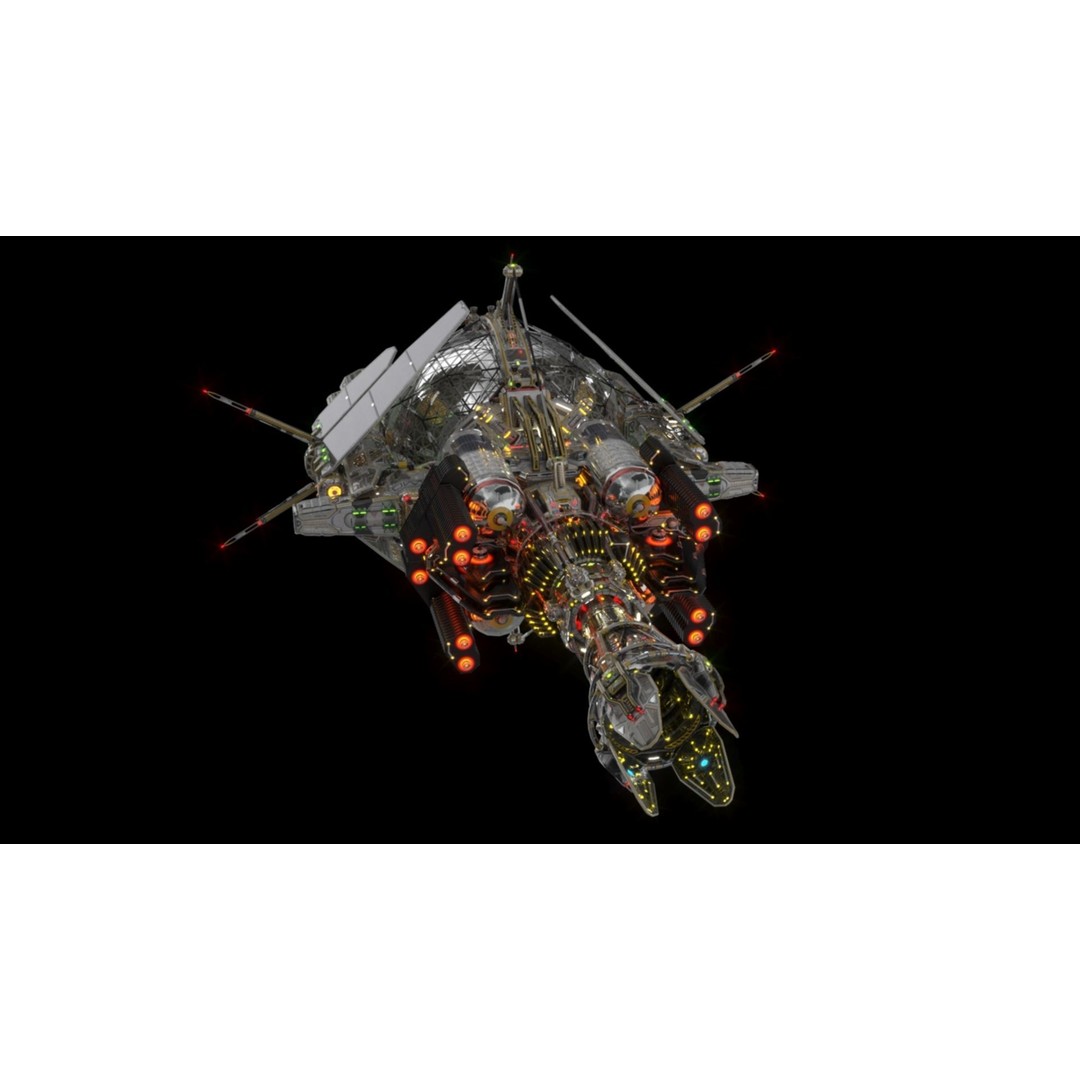 Civilian DROMEDARY Fission Drive Section 3D Model – PBR Textured, FBX - View 15