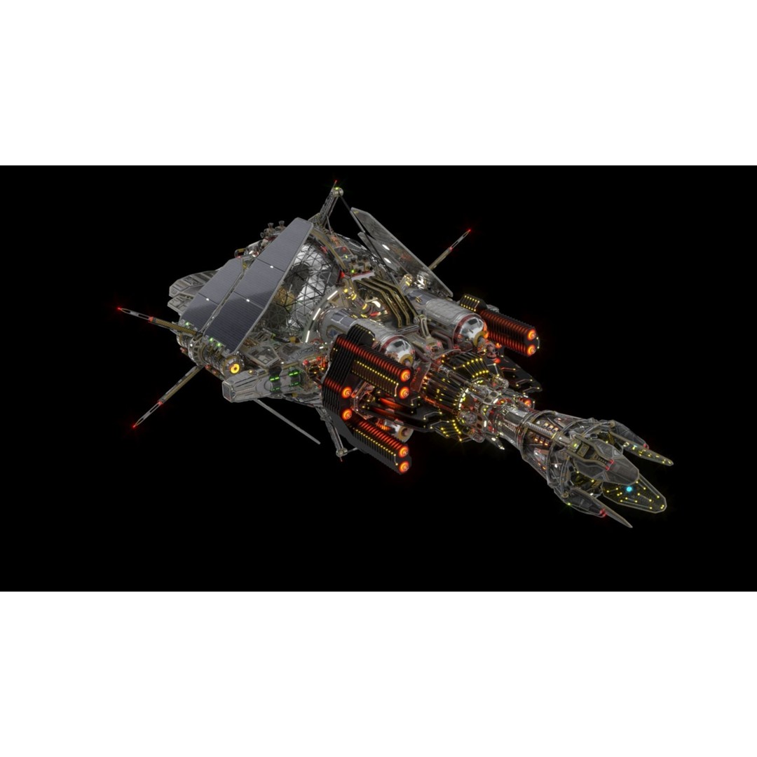 Civilian DROMEDARY Fission Drive Section 3D Model – PBR Textured, FBX - View 16