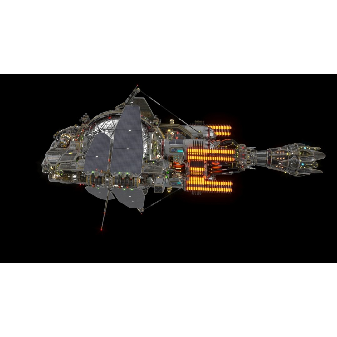 Civilian DROMEDARY Fission Drive Section 3D Model – PBR Textured, FBX - View 18