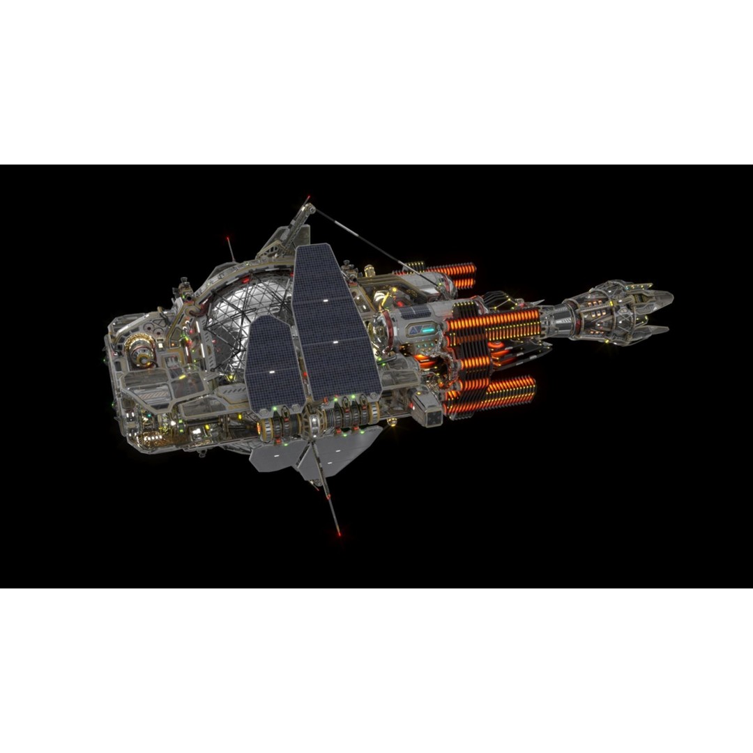 Civilian DROMEDARY Fission Drive Section 3D Model – PBR Textured, FBX - View 19