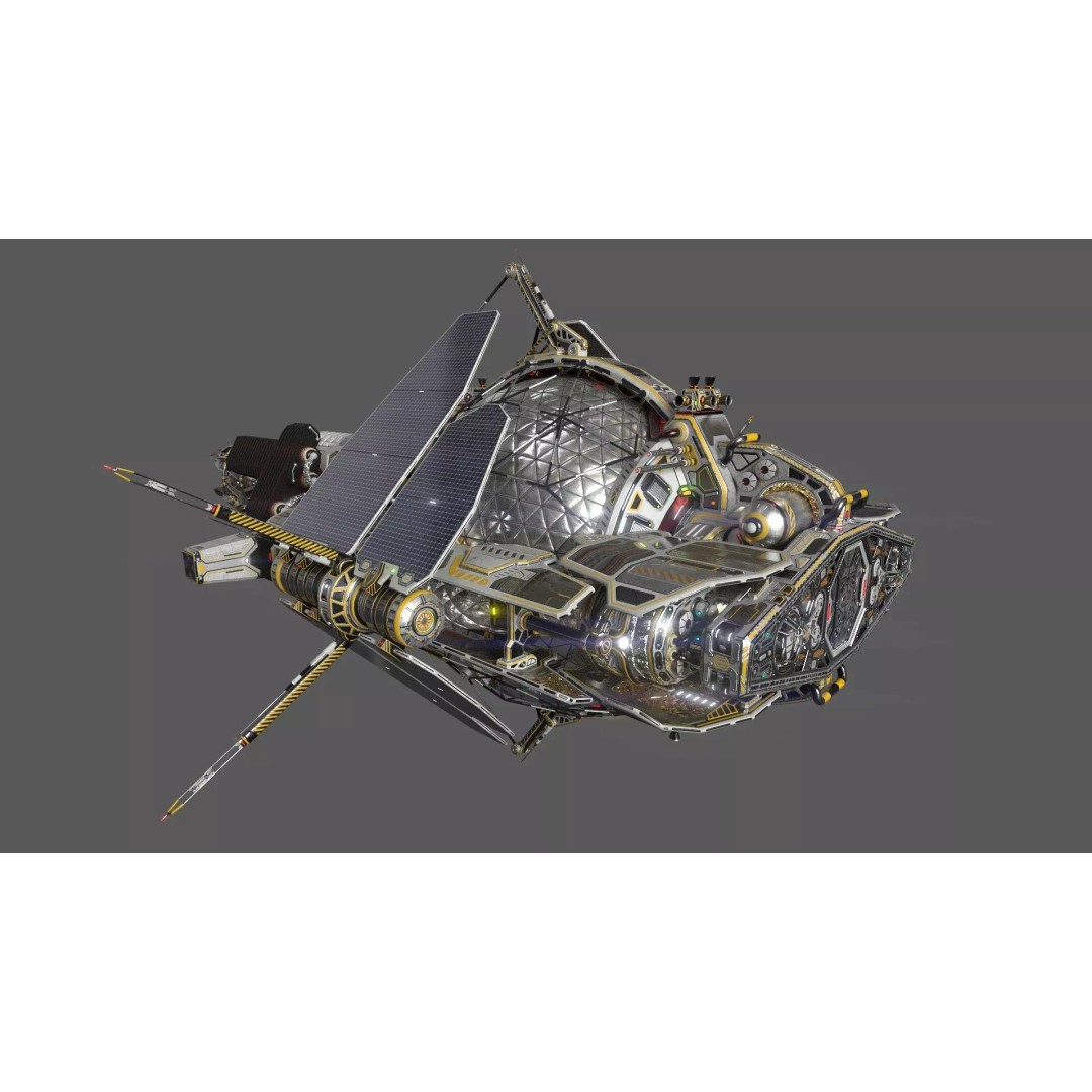 Civilian DROMEDARY Fission Drive Section 3D Model – PBR Textured, FBX - View 2
