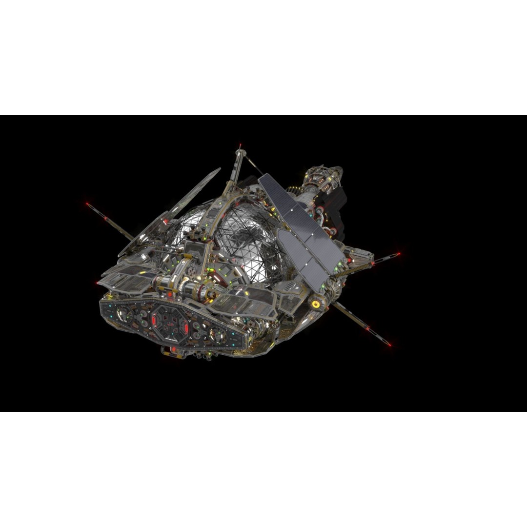 Civilian DROMEDARY Fission Drive Section 3D Model – PBR Textured, FBX - View 21