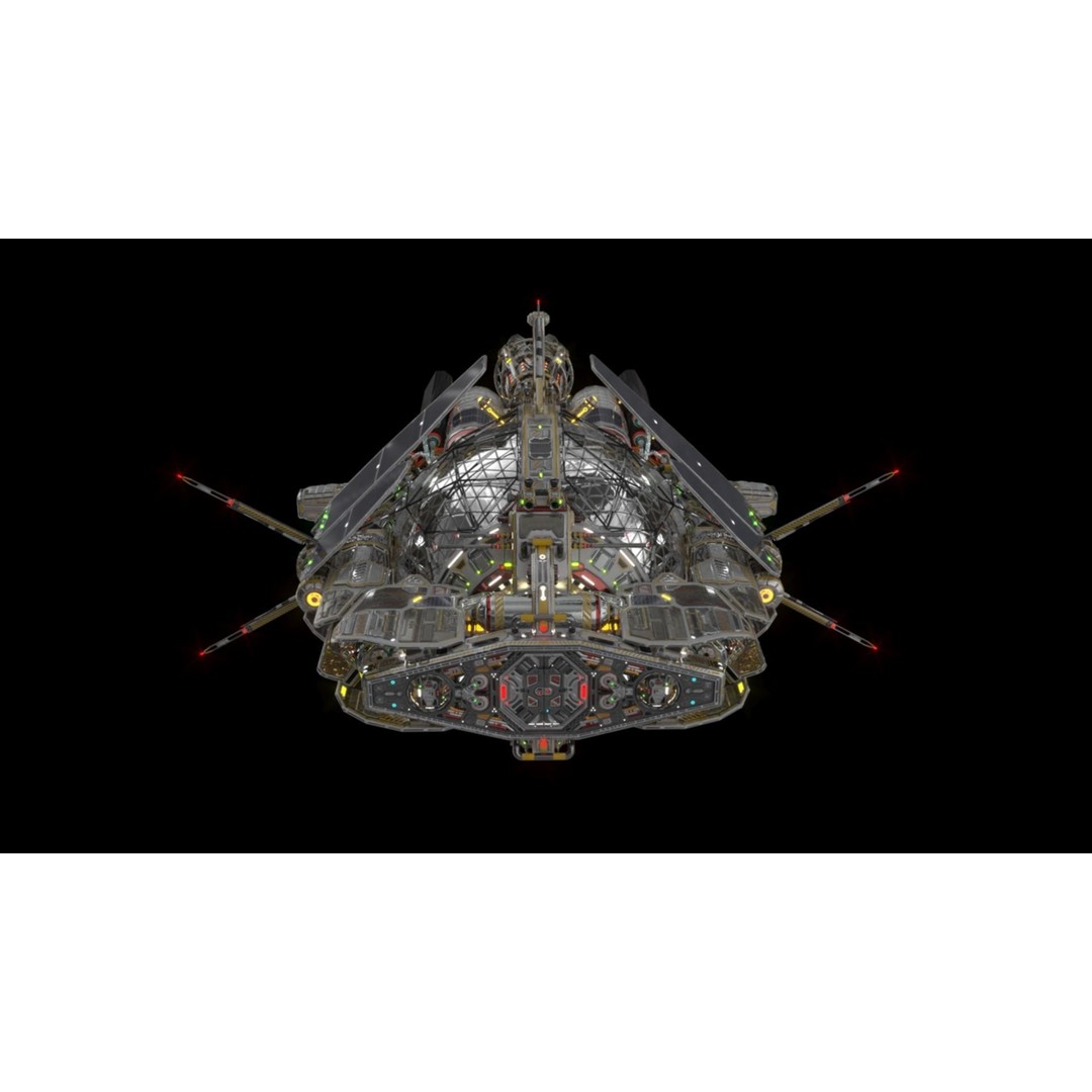 Civilian DROMEDARY Fission Drive Section 3D Model – PBR Textured, FBX - View 22