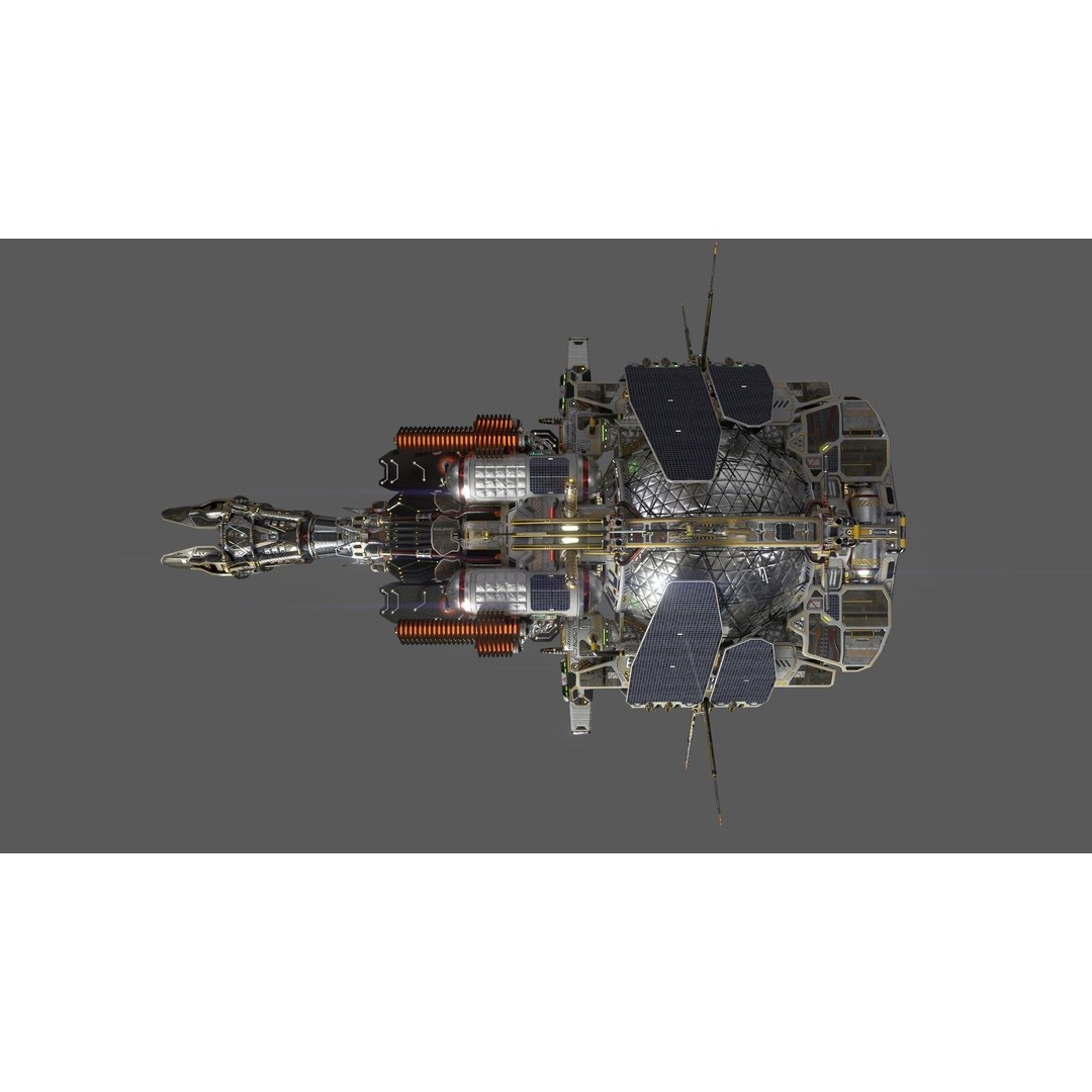 Civilian DROMEDARY Fission Drive Section 3D Model – PBR Textured, FBX - View 5