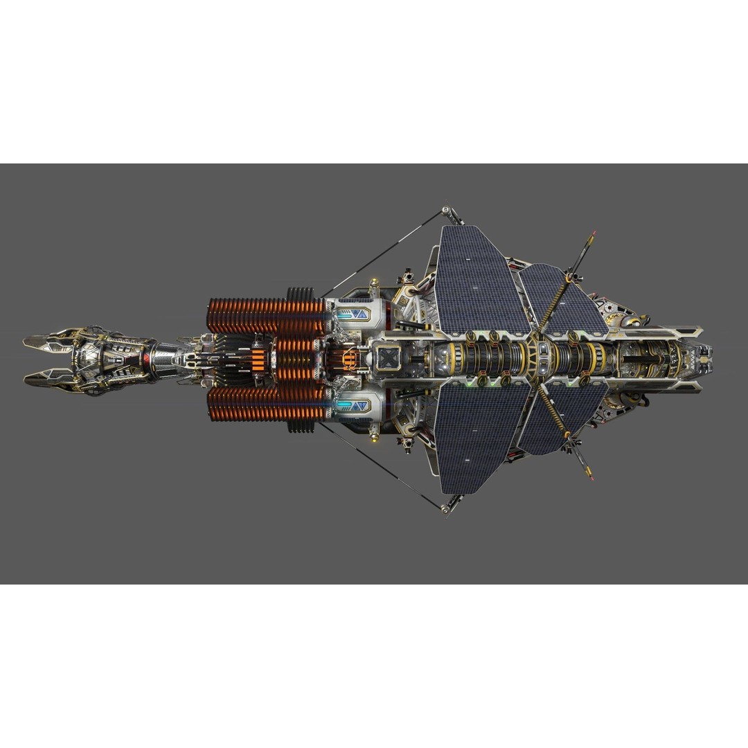 Civilian DROMEDARY Fission Drive Section 3D Model – PBR Textured, FBX - View 6