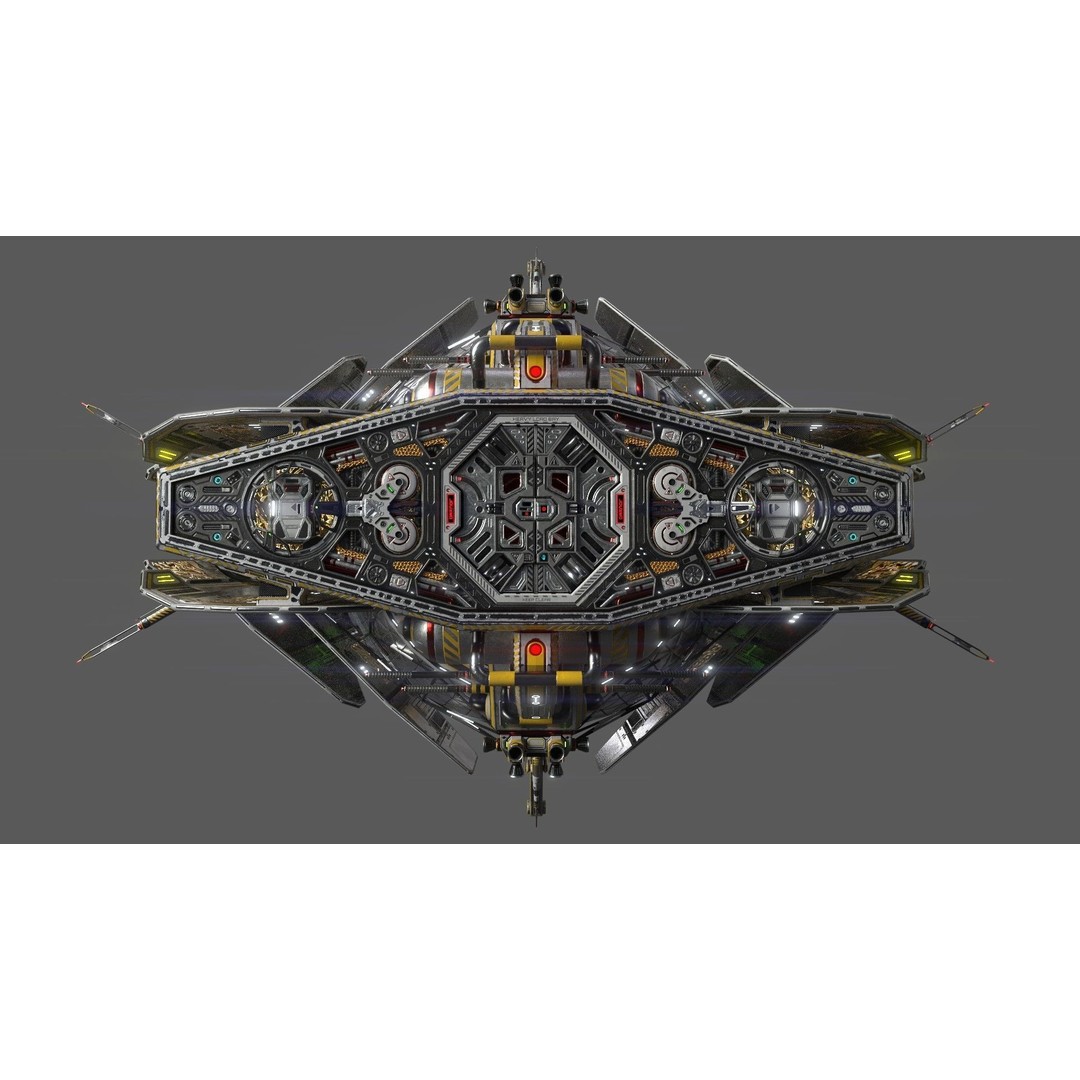 Civilian DROMEDARY Fission Drive Section 3D Model – PBR Textured, FBX - View 7