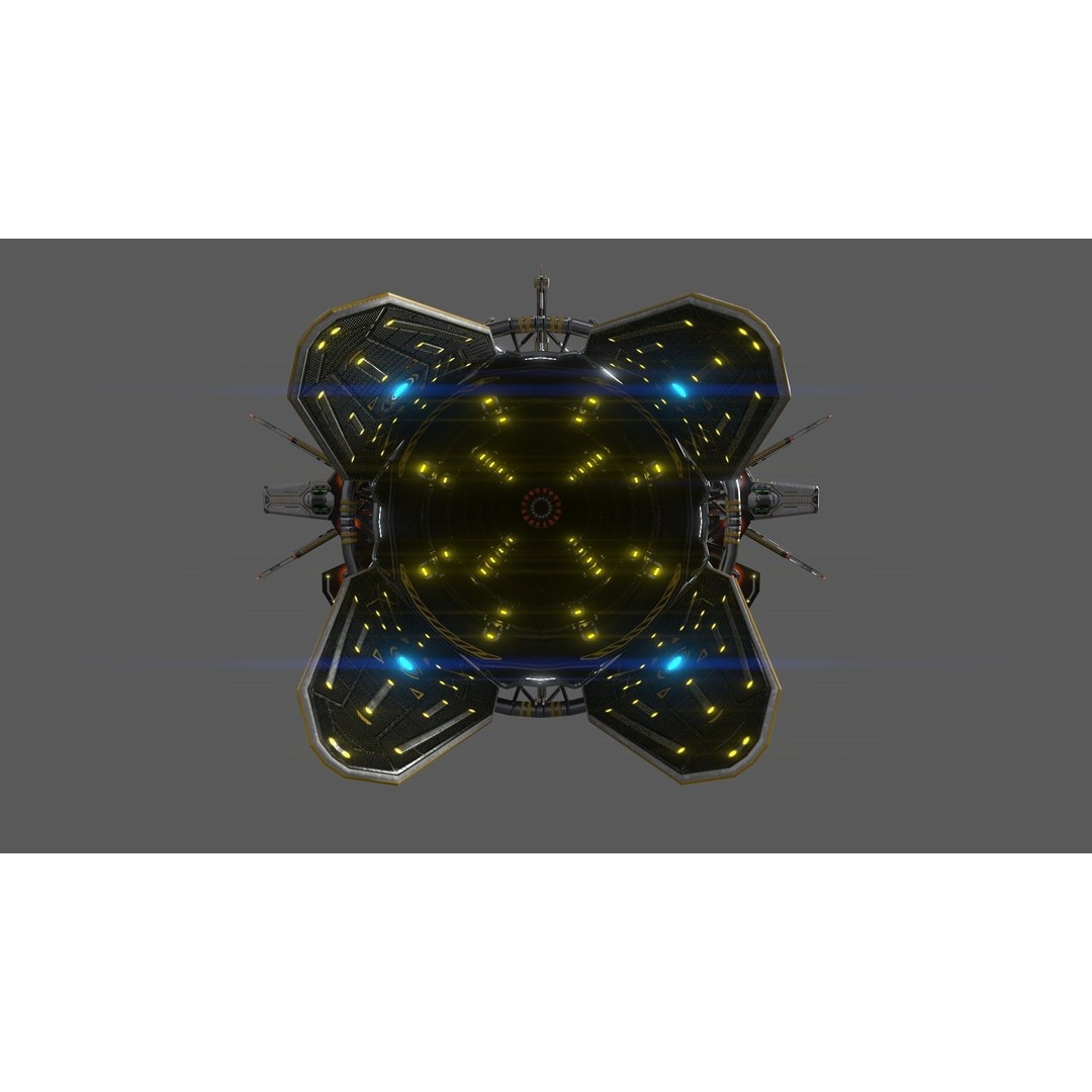 Civilian DROMEDARY Fission Drive Section 3D Model – PBR Textured, FBX - View 8