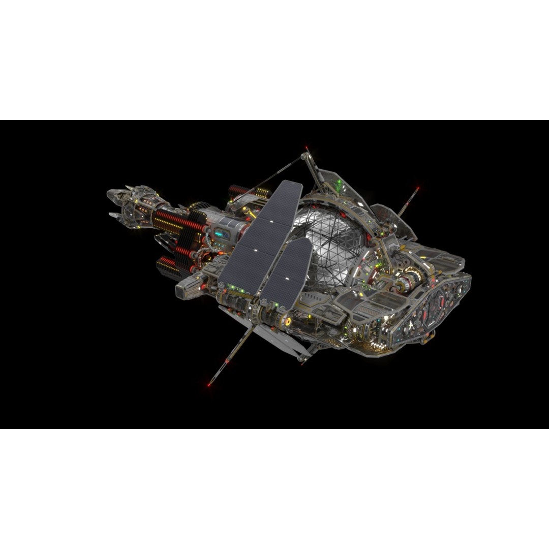 Civilian DROMEDARY Fission Drive Section 3D Model – PBR Textured, FBX - View 9