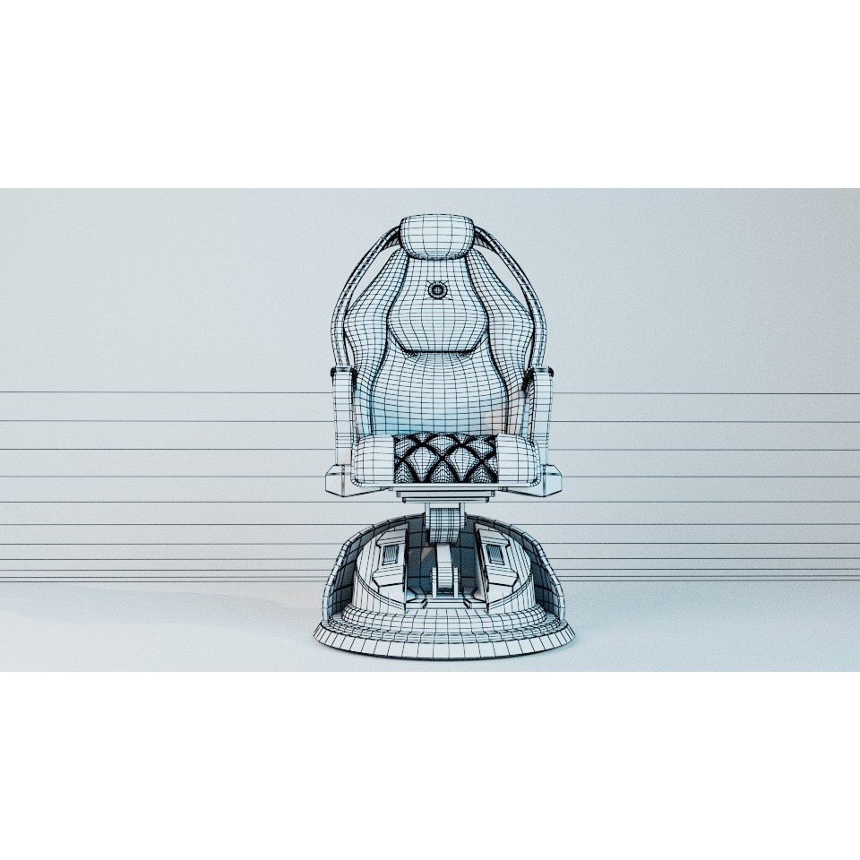 Sci-Fi Chair 3D Model – Low Poly PBR Asset for Games, FBX - View 18