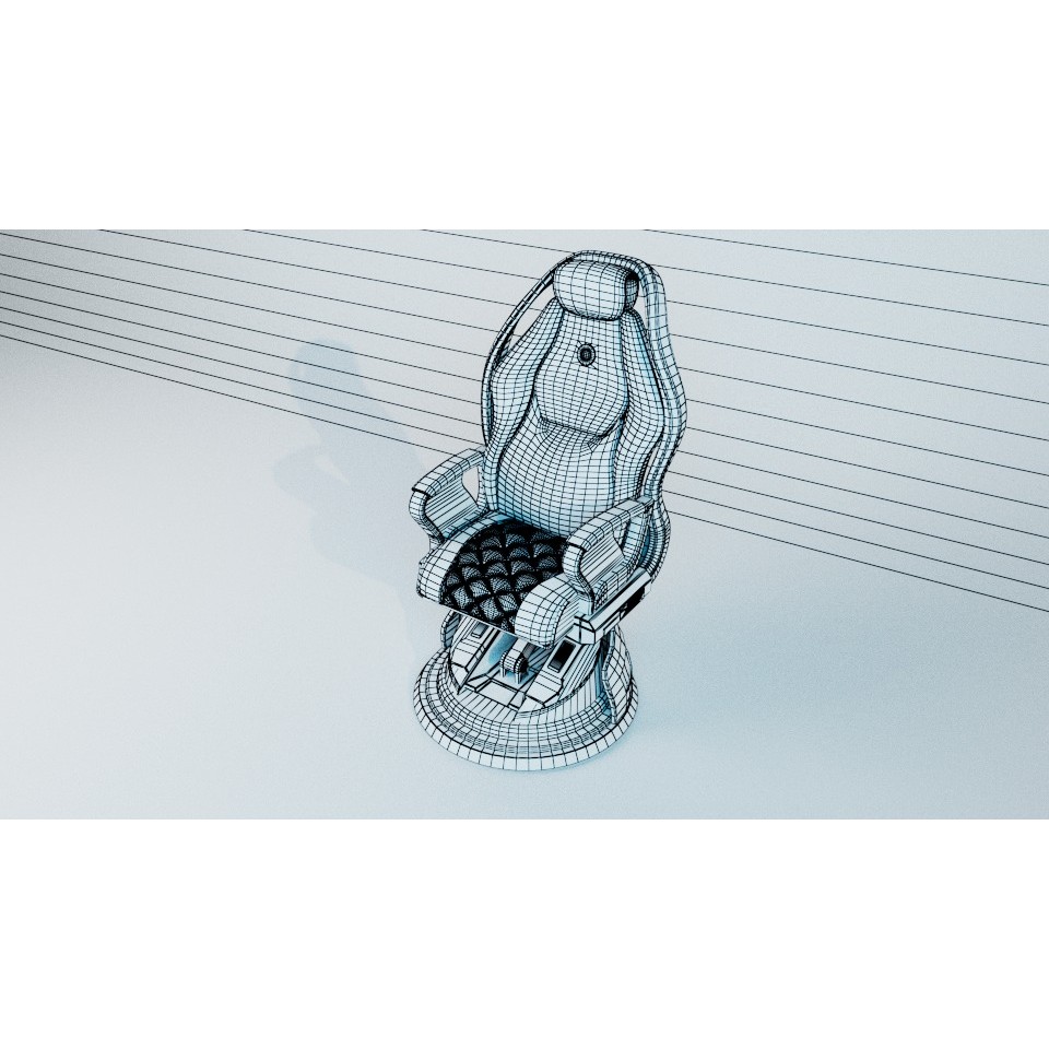 Sci-Fi Chair 3D Model – Low Poly PBR Asset for Games, FBX - View 20