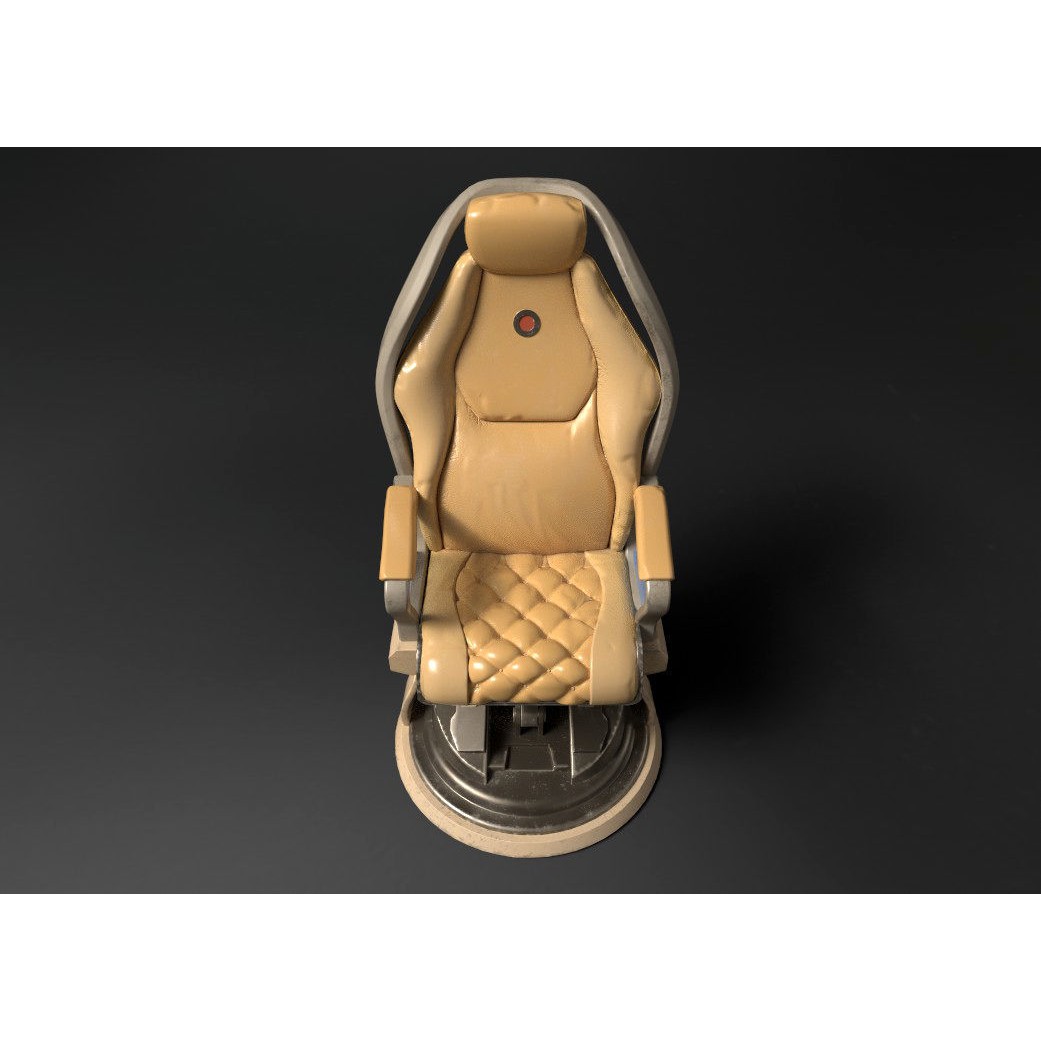 Sci-Fi Chair 3D Model – Low Poly PBR Asset for Games, FBX - View 6