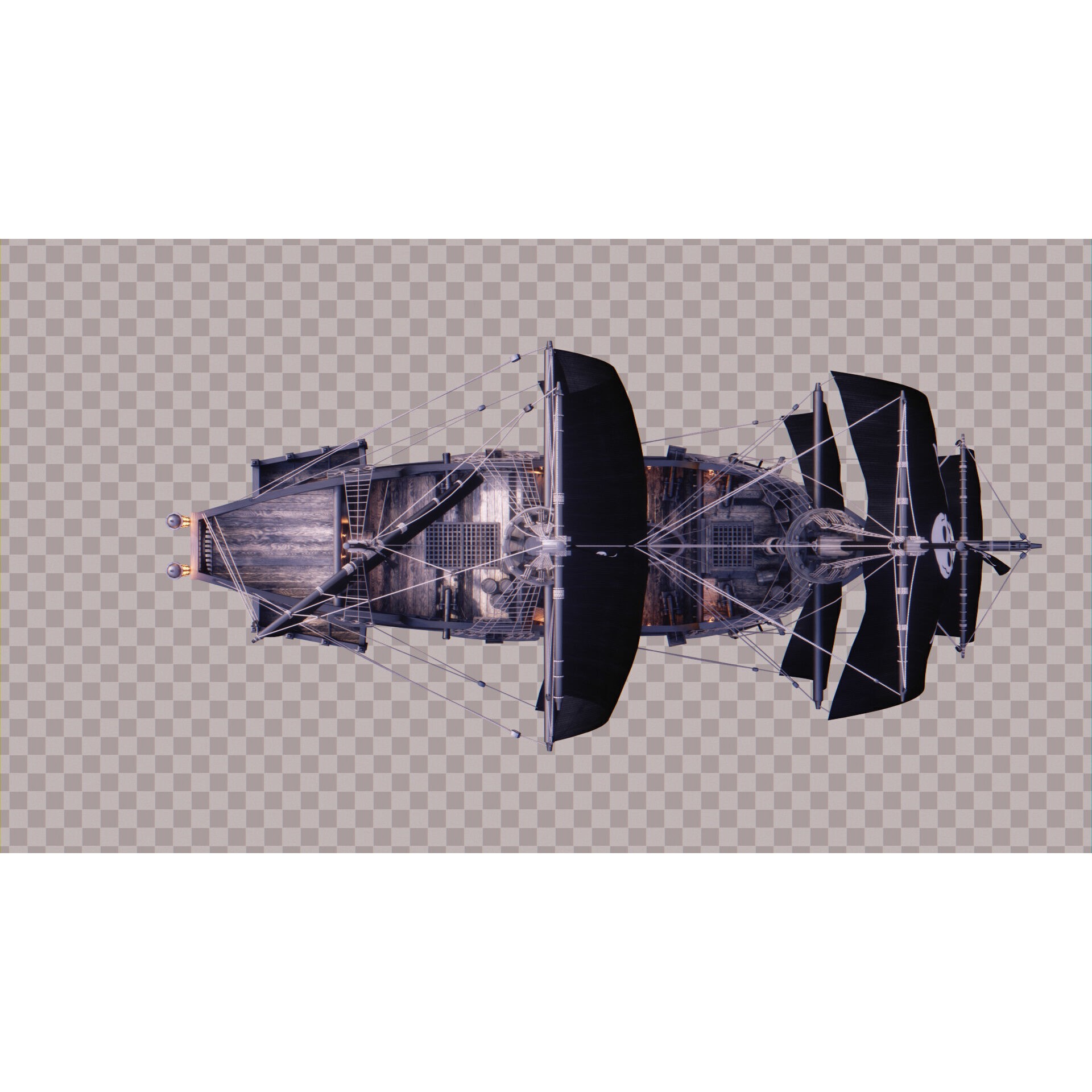 Pirate Ship - Low-Poly Game-Ready 3D Model - View 5