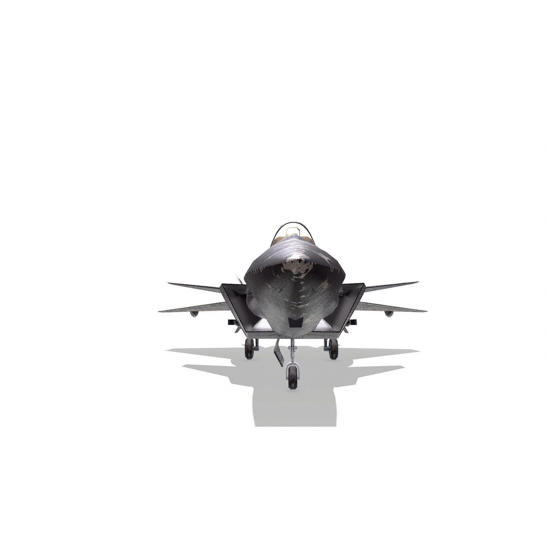 Chengdu J-20 3D Model – Low Poly Game-Ready Fighter Jet, FBX - View 19