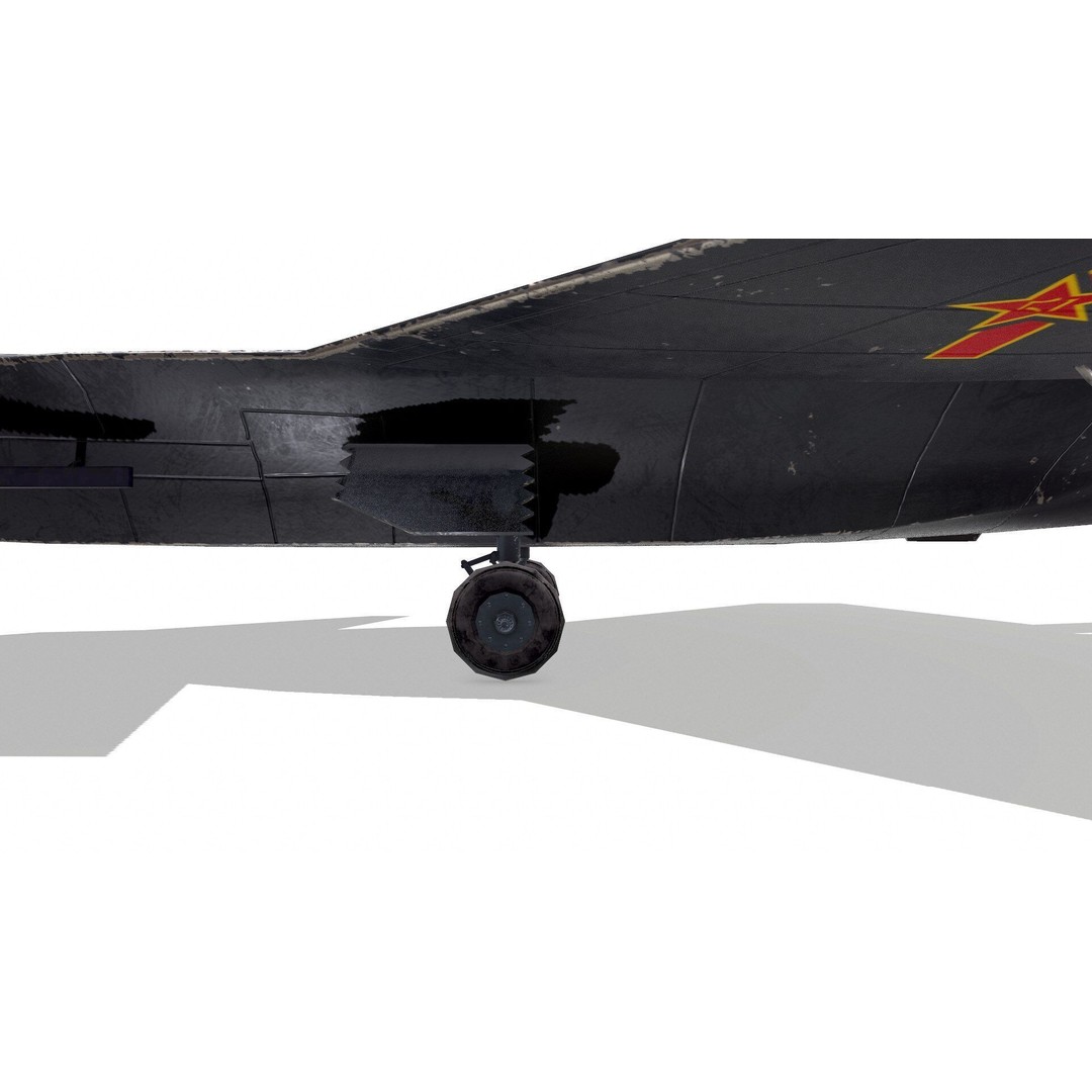 Chengdu J-20 3D Model – Low Poly Game-Ready Fighter Jet, FBX - View 22