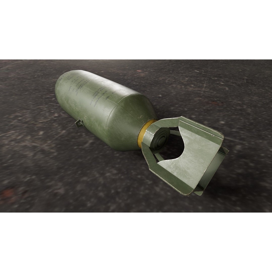 Military Bomb 3D Model – PBR Textured Game Asset, FBX & OBJ - View 10
