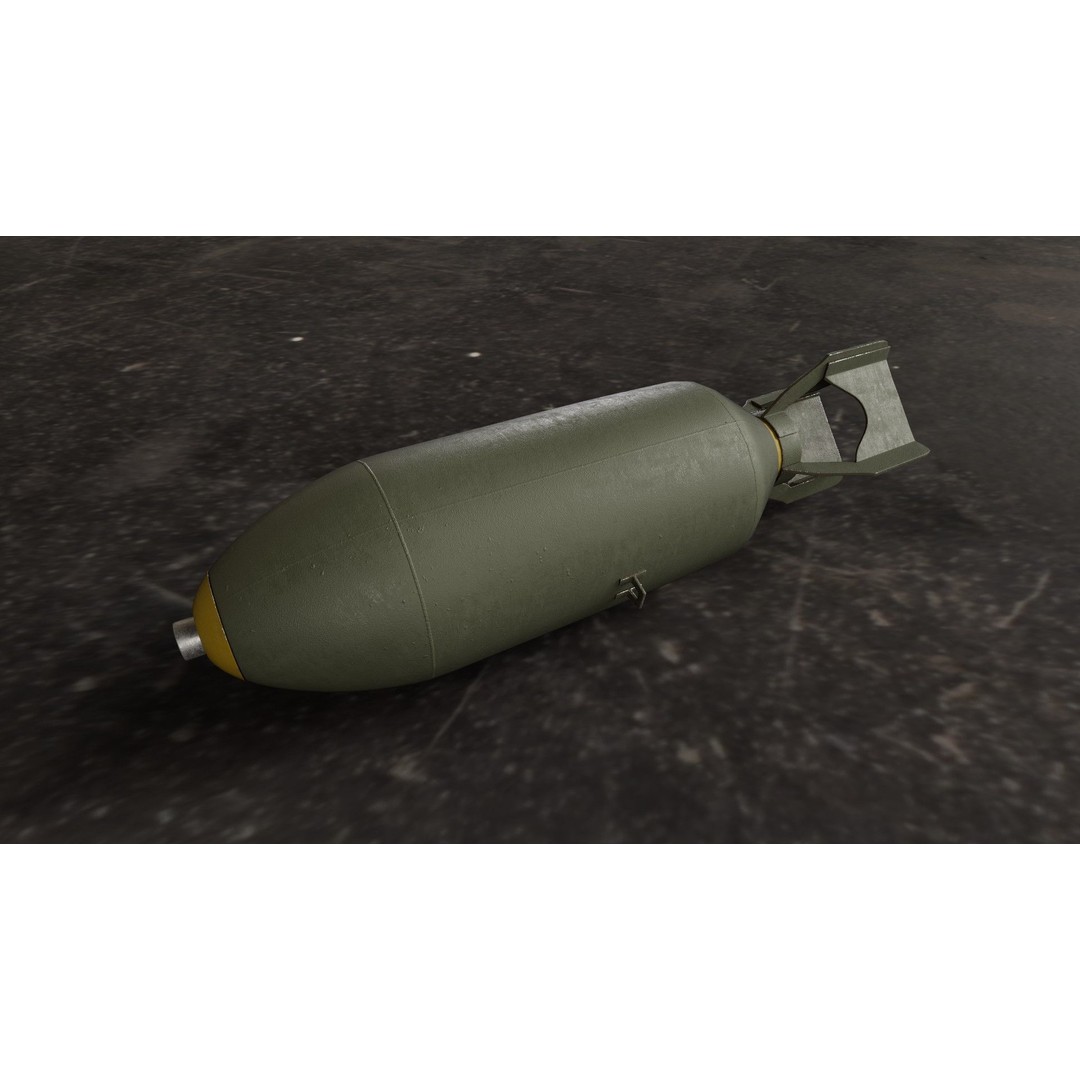 Military Bomb 3D Model – PBR Textured Game Asset, FBX & OBJ - View 11