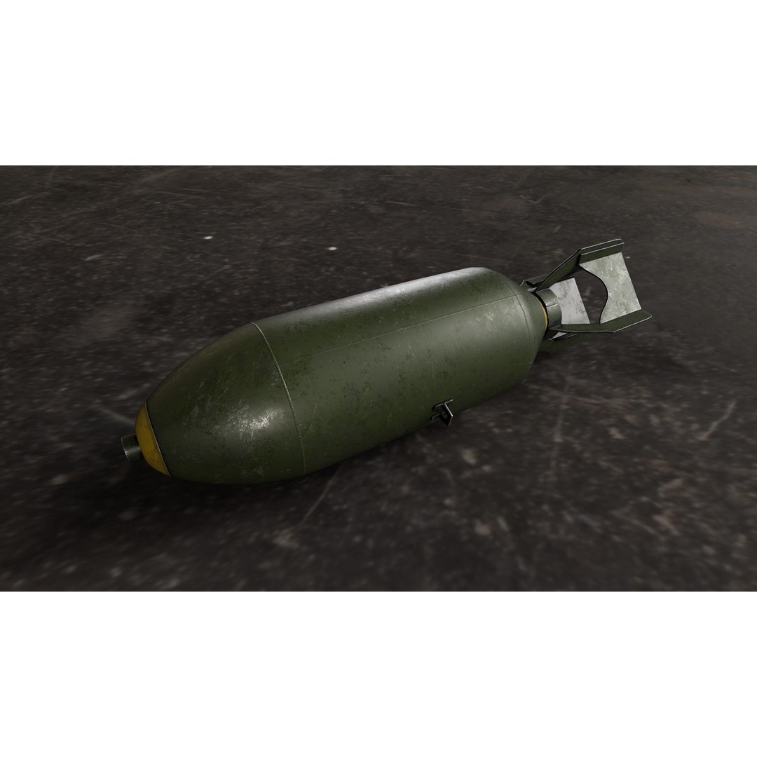 Military Bomb 3D Model – PBR Textured Game Asset, FBX & OBJ - View 12