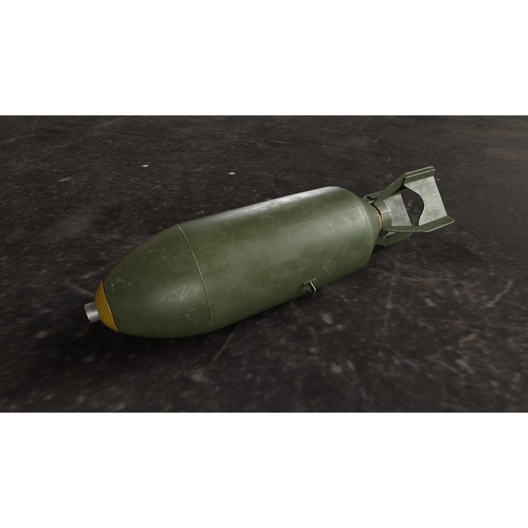 Military Bomb 3D Model – PBR Textured Game Asset, FBX & OBJ - View 13