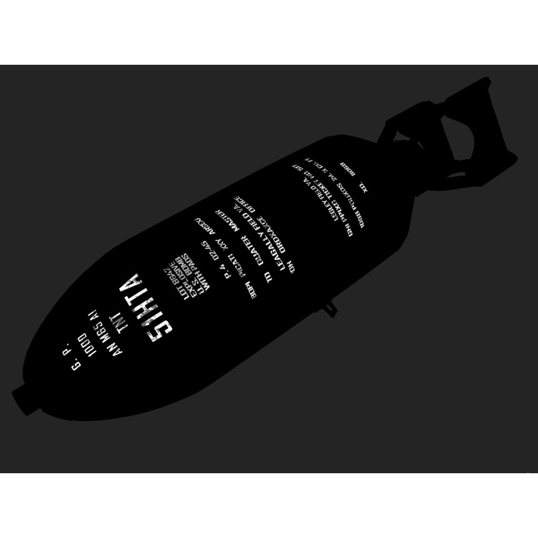 Military Bomb 3D Model – PBR Textured Game Asset, FBX & OBJ - View 15