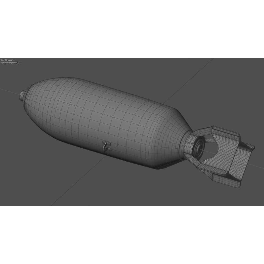 Military Bomb 3D Model – PBR Textured Game Asset, FBX & OBJ - View 16