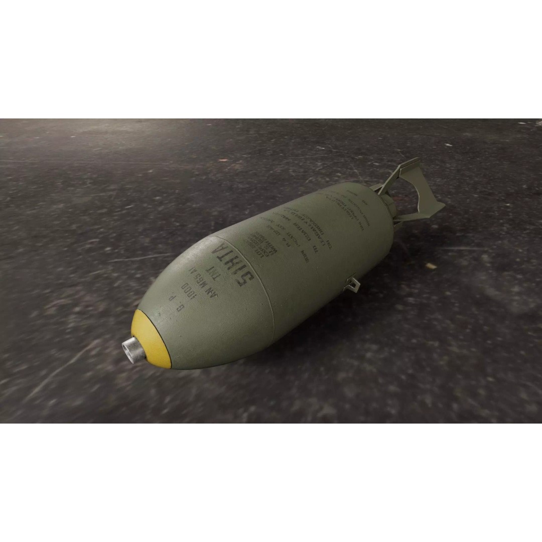 Military Bomb 3D Model – PBR Textured Game Asset, FBX & OBJ - View 2