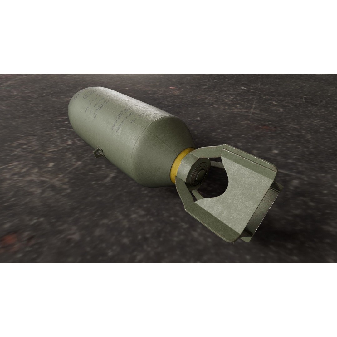Military Bomb 3D Model – PBR Textured Game Asset, FBX & OBJ - View 4