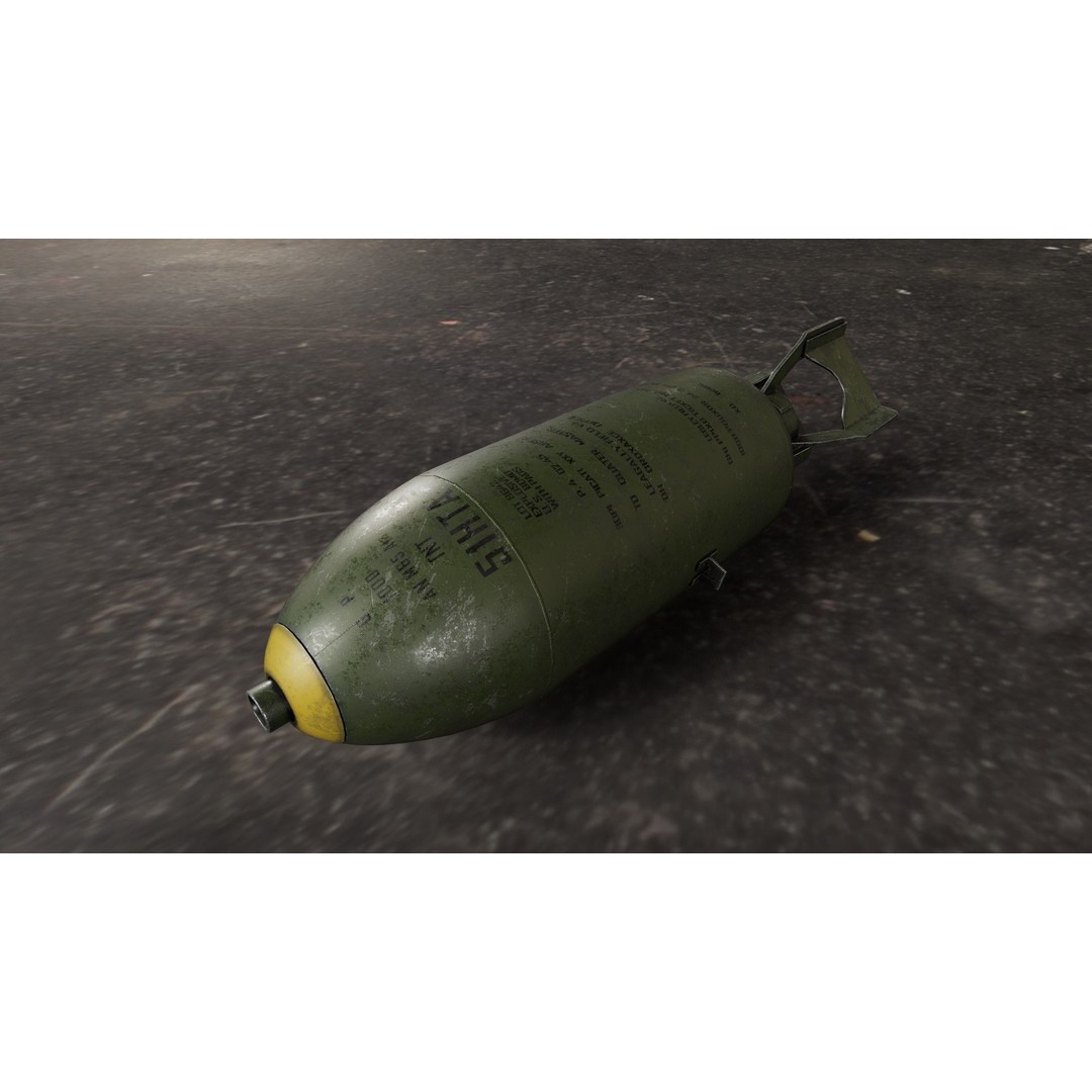Military Bomb 3D Model – PBR Textured Game Asset, FBX & OBJ - View 5