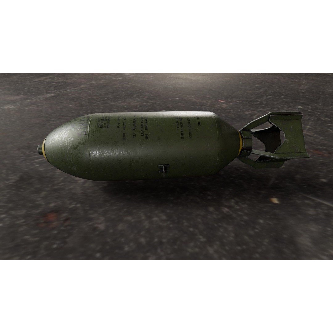 Military Bomb 3D Model – PBR Textured Game Asset, FBX & OBJ - View 6