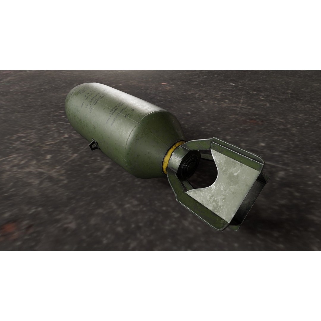 Military Bomb 3D Model – PBR Textured Game Asset, FBX & OBJ - View 7