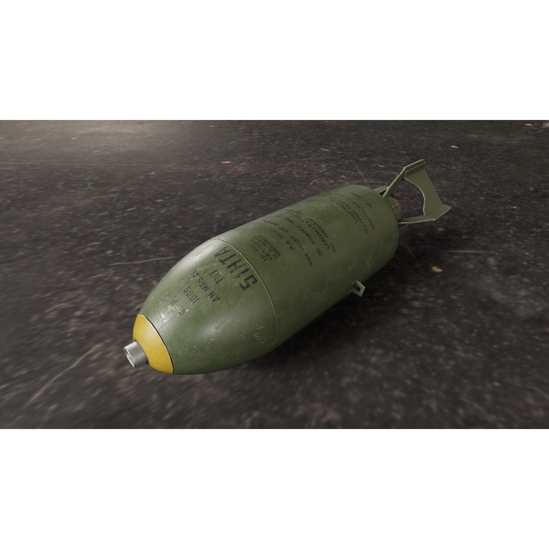 Military Bomb 3D Model – PBR Textured Game Asset, FBX & OBJ - View 8