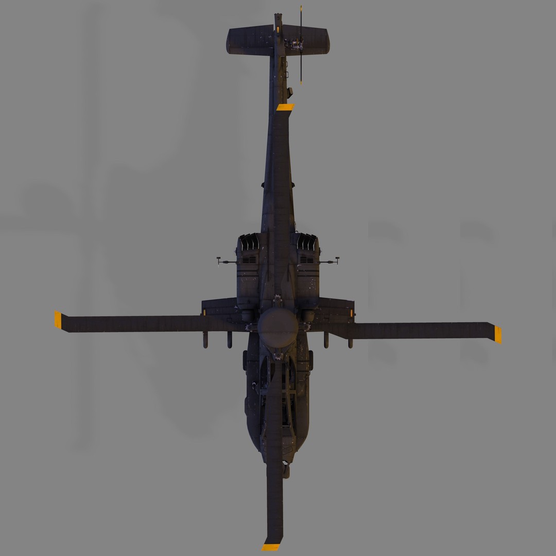 AH-64D Apache 3D Model – High Poly Military Helicopter, FBX