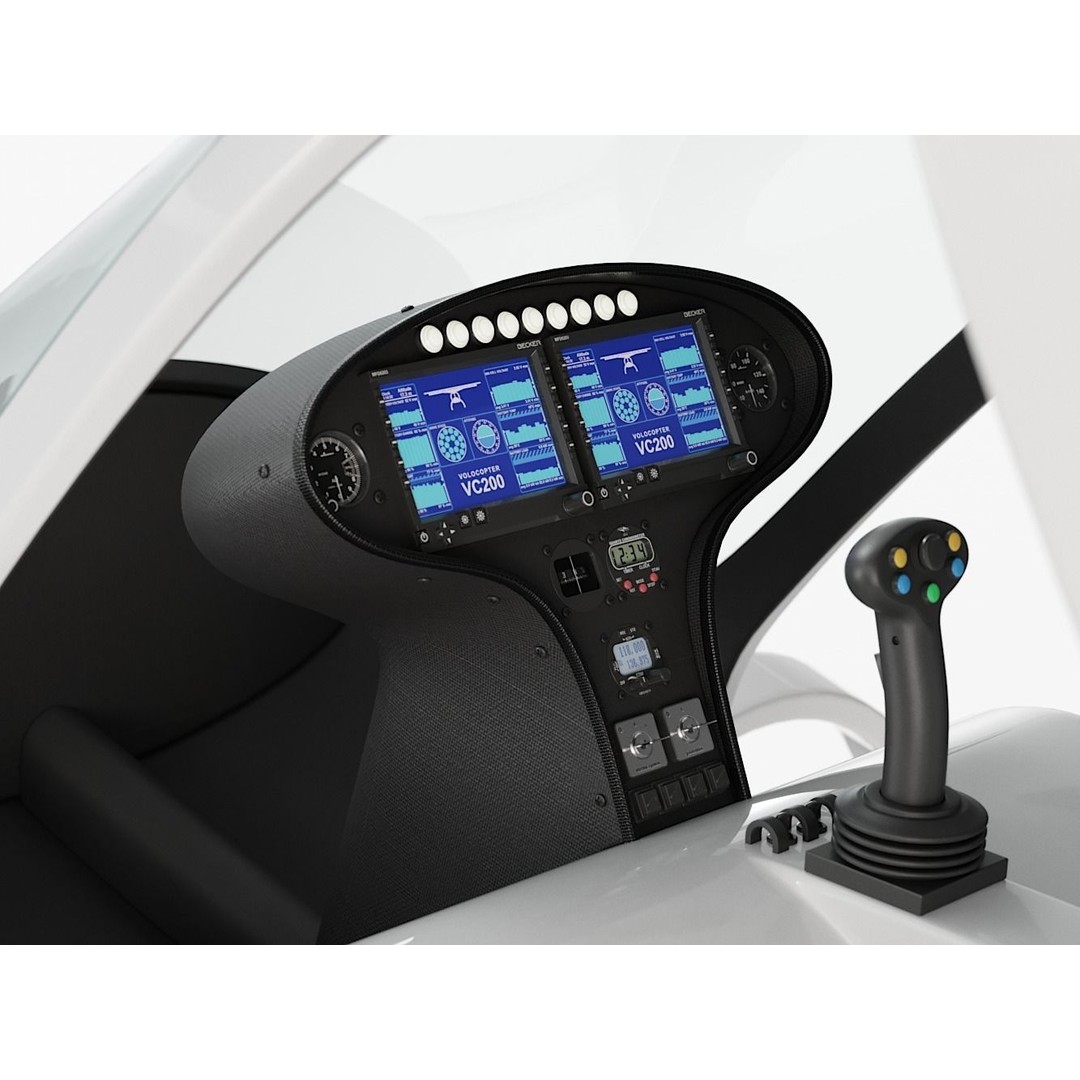 E-VOLO VC200 Volocopter 3D Model – High Poly Rigged Multirotor, FBX, OBJ - View 12