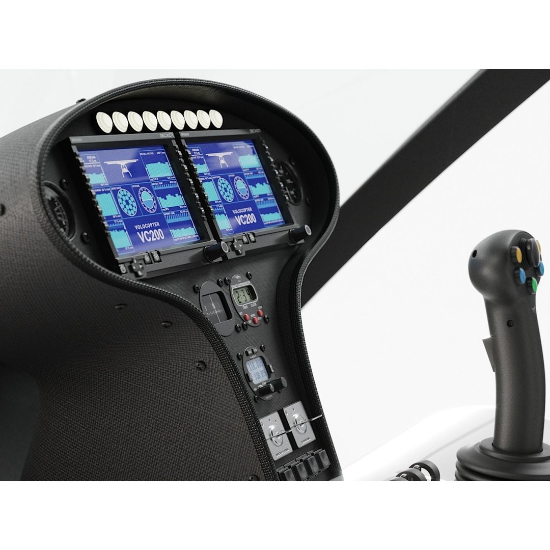E-VOLO VC200 Volocopter 3D Model – High Poly Rigged Multirotor, FBX, OBJ - View 14