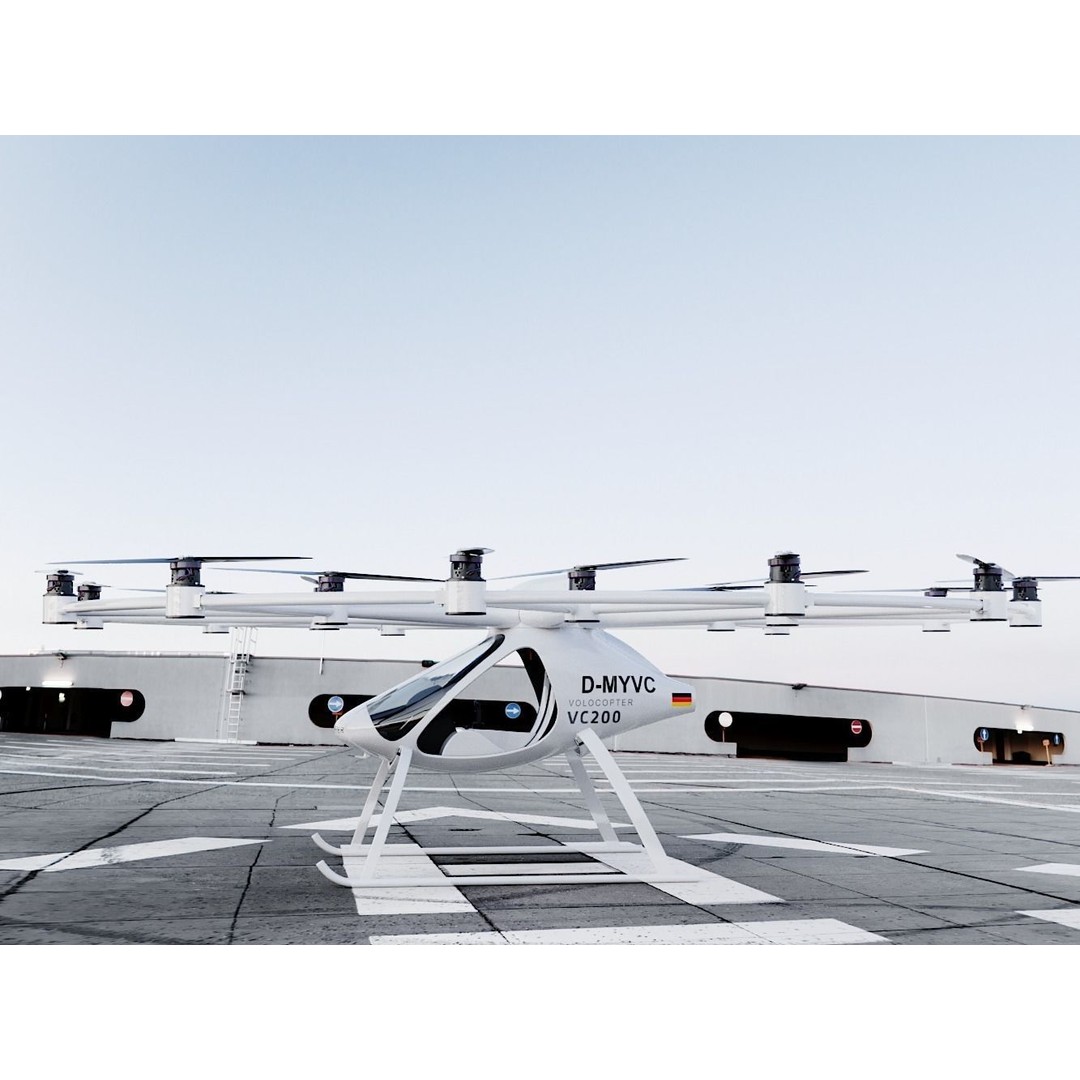 E-VOLO VC200 Volocopter 3D Model – High Poly Rigged Multirotor, FBX, OBJ - View 20