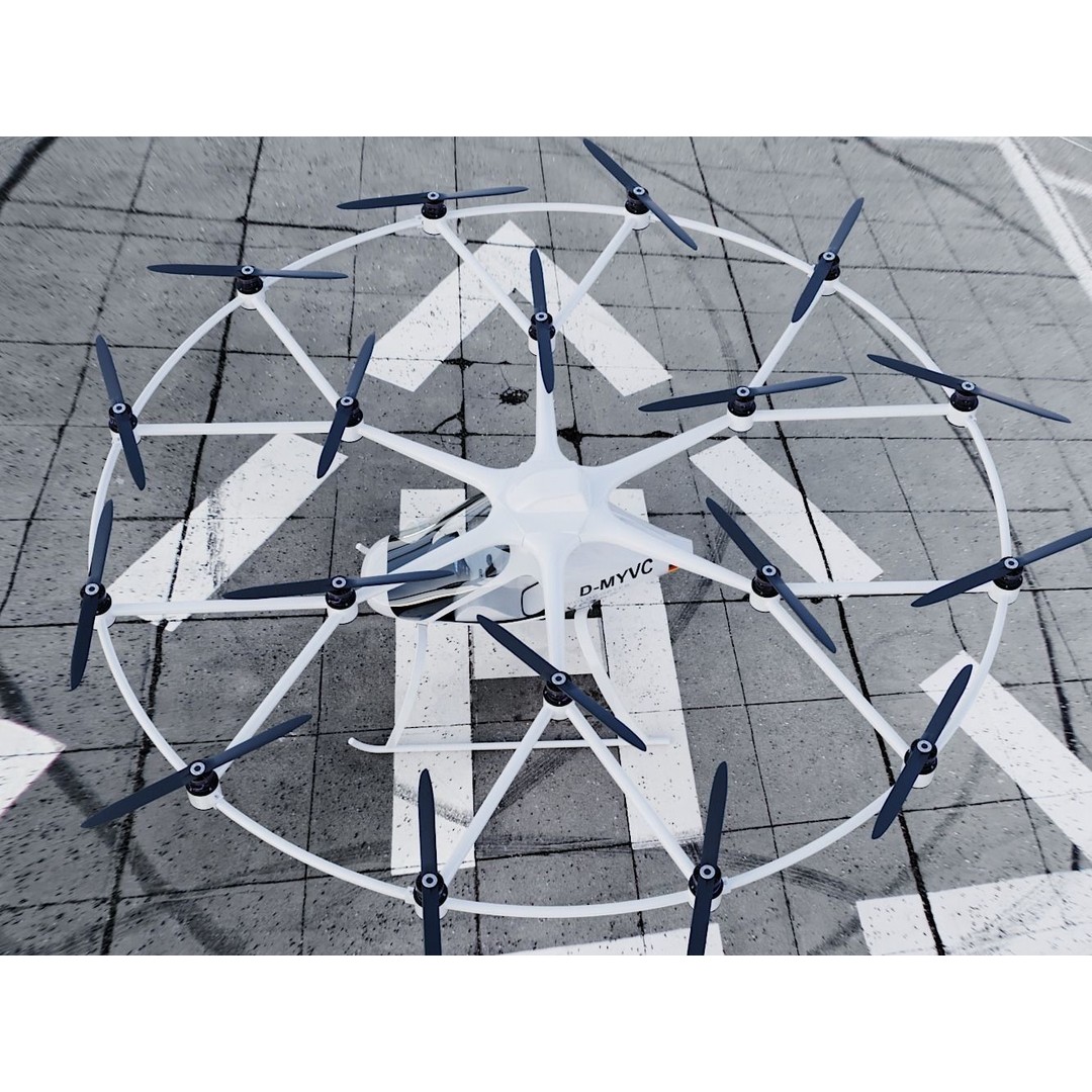 E-VOLO VC200 Volocopter 3D Model – High Poly Rigged Multirotor, FBX, OBJ - View 21