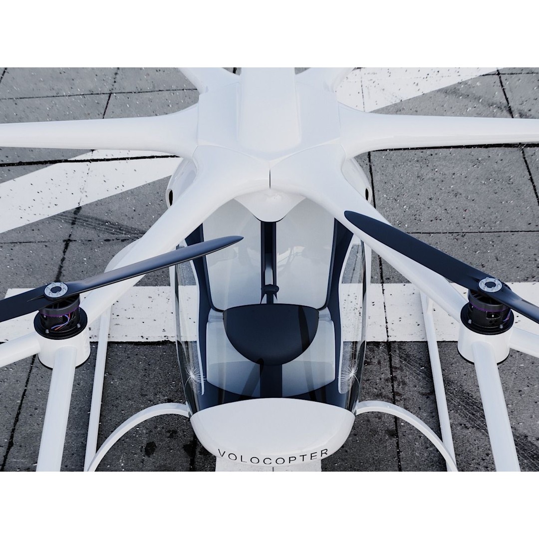E-VOLO VC200 Volocopter 3D Model – High Poly Rigged Multirotor, FBX, OBJ - View 25
