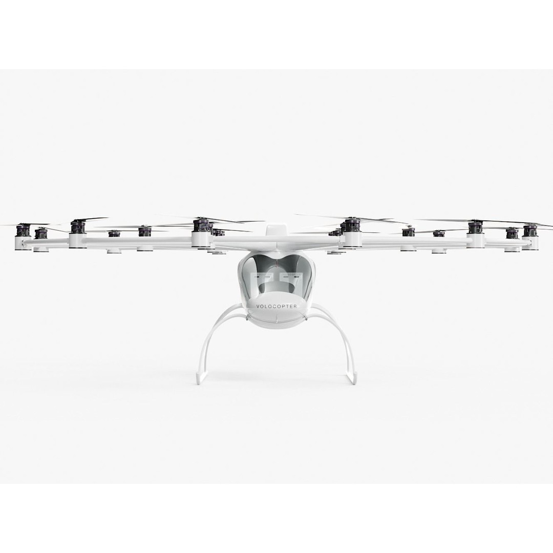 E-VOLO VC200 Volocopter 3D Model – High Poly Rigged Multirotor, FBX, OBJ - View 3