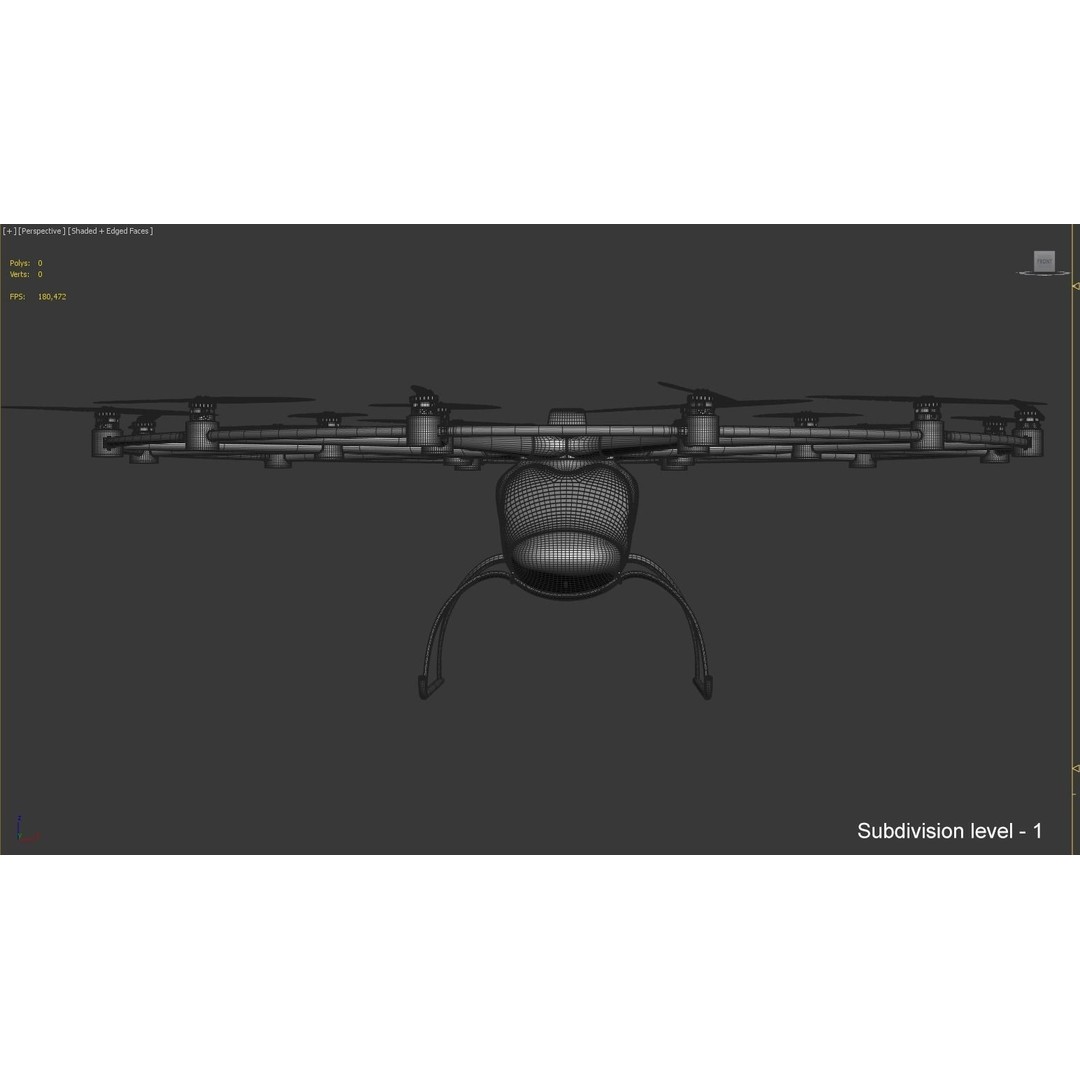 E-VOLO VC200 Volocopter 3D Model – High Poly Rigged Multirotor, FBX, OBJ - View 35
