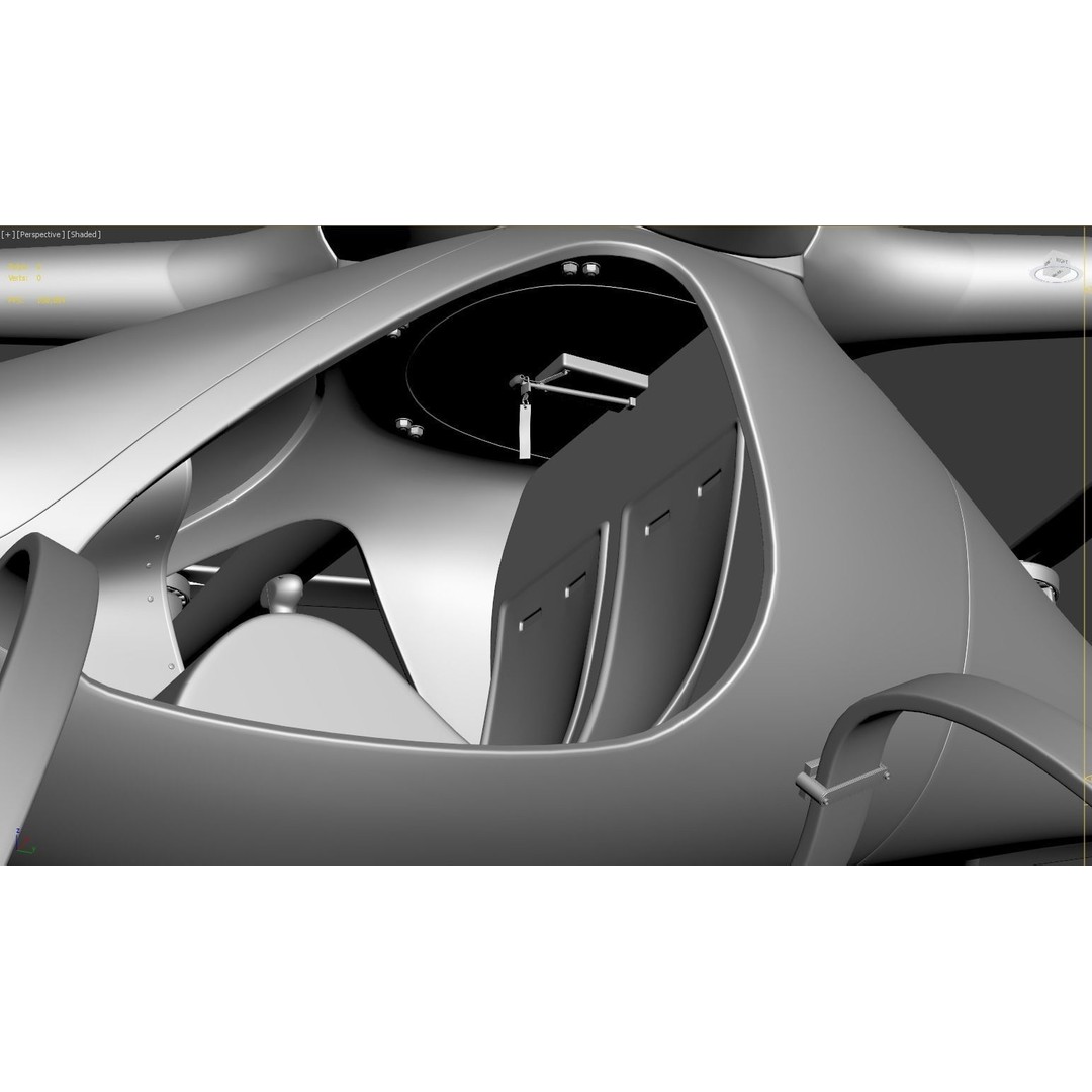 E-VOLO VC200 Volocopter 3D Model – High Poly Rigged Multirotor, FBX, OBJ - View 39