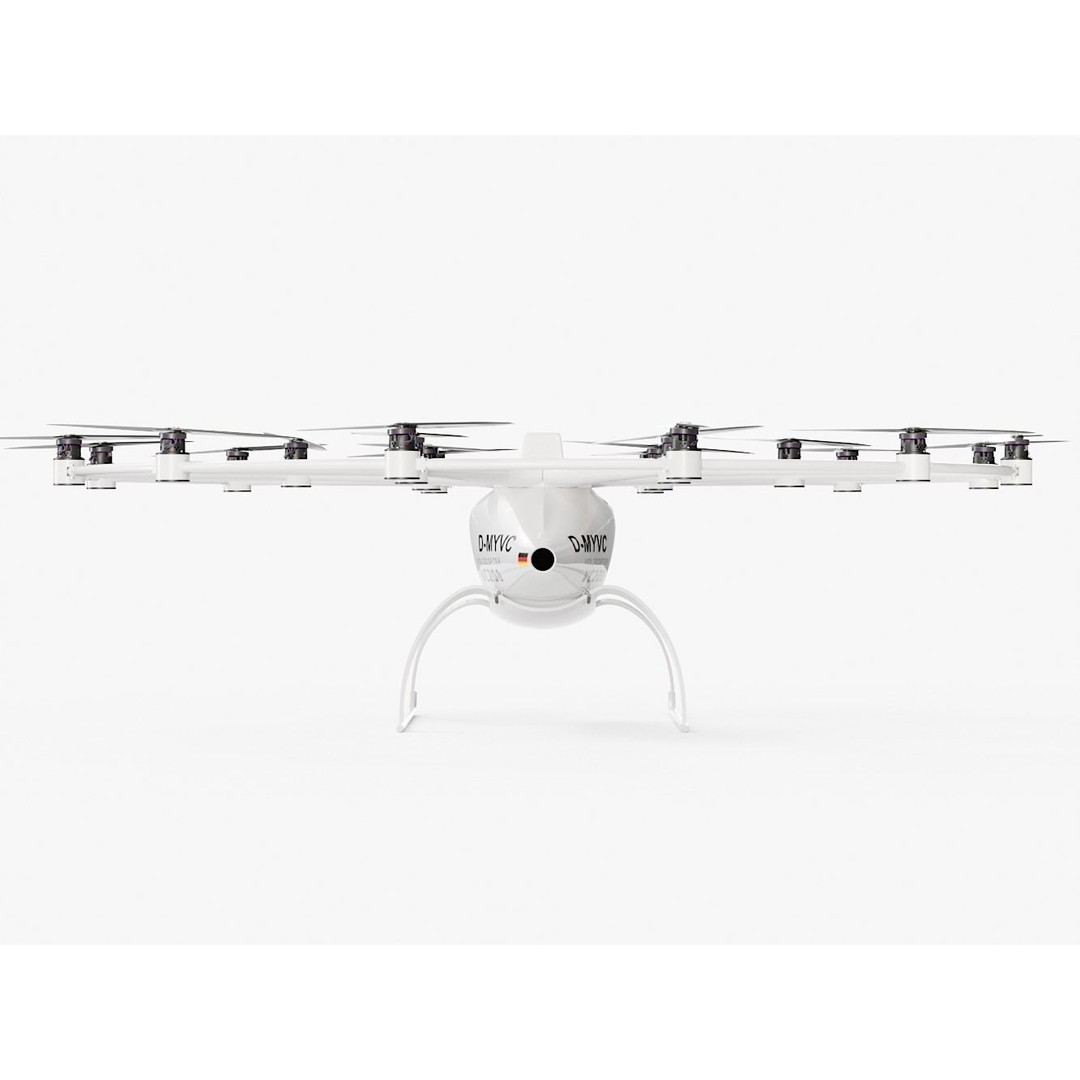 E-VOLO VC200 Volocopter 3D Model – High Poly Rigged Multirotor, FBX, OBJ - View 5