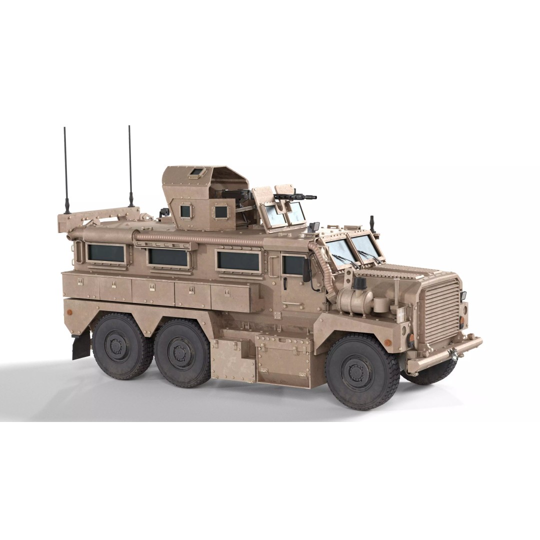 Cougar MRAP 3D Model – Low Poly Military Vehicle, FBX, Blender - View 2